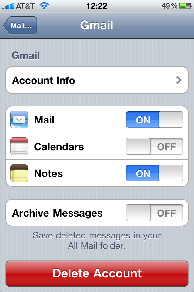 Sync iPhone notes with Gmail