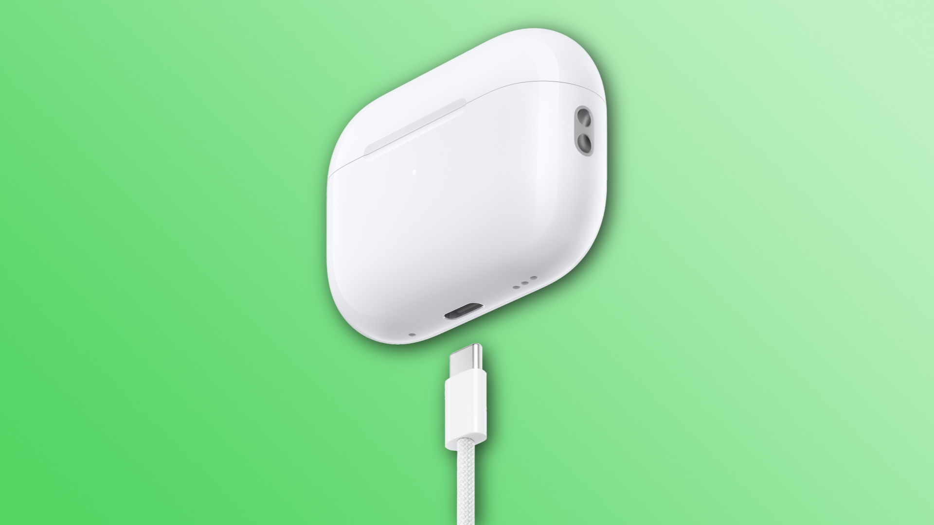 AirPods Pro charging case with a USB-C cable
